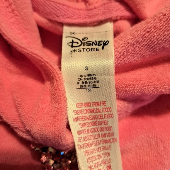 Disney Store girls size 3 hooded swim cover up, princess design, Violet name - Picture 4 of 7